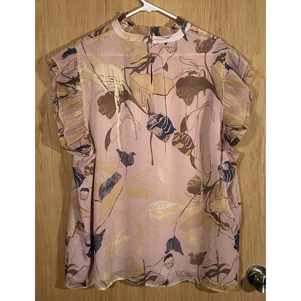 Tahari Women's 3X Flutter Sleeve Top Lot of 2 Romantic Fairy Boho Career Flowy - Picture 5 of 10